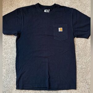 Carhartt Black Short Sleeve Pocket Tee with Logo Patch